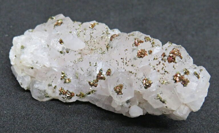 B1A2102 Pyrite on Calcite, Zinc Mine, Broken Hill