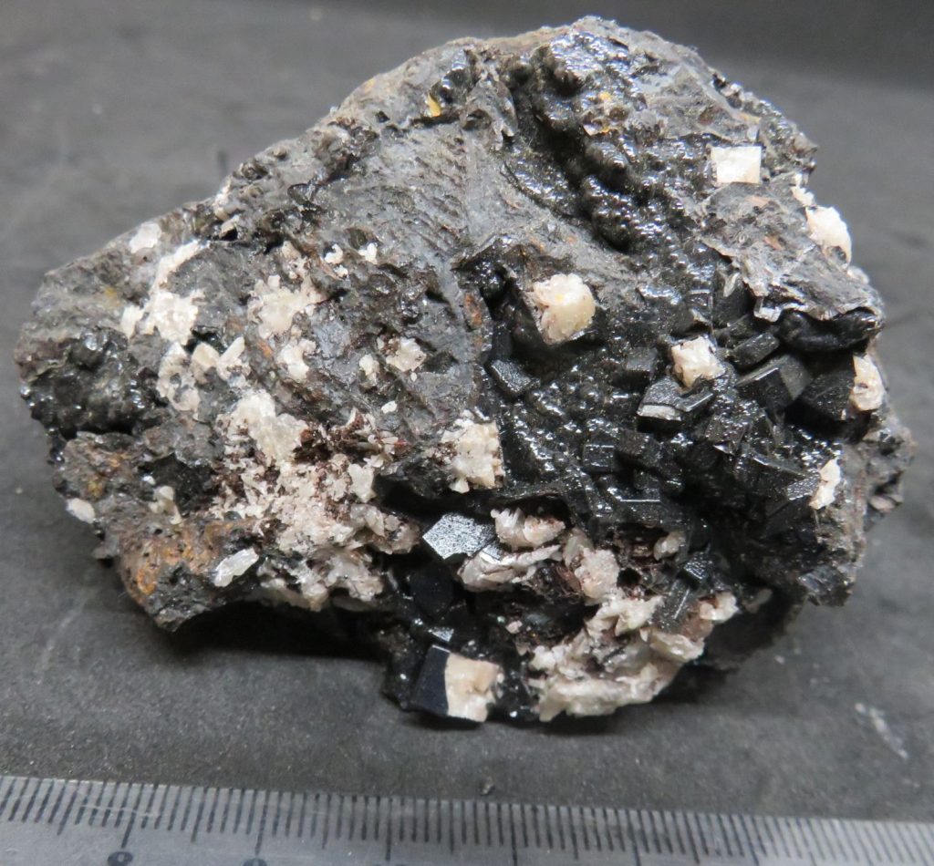 Cerussite after anglesite pseudomorph
