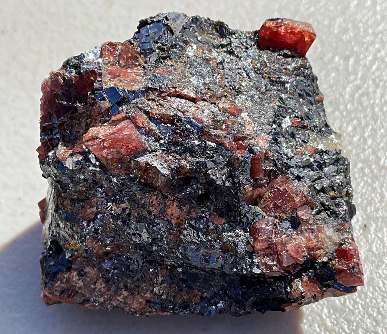 Rhodonite Crystals in Galena (stock code F9G2305)
